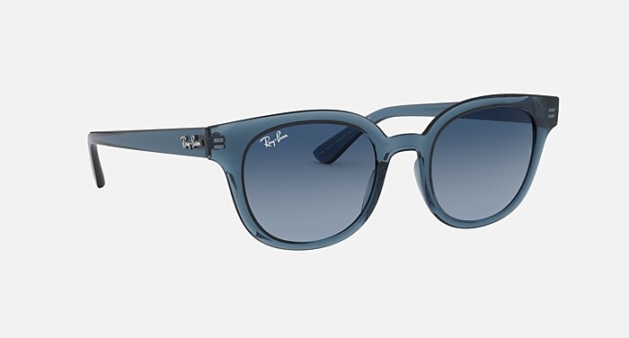 RB4324 Sunglasses in Transparent Dark Blue and Azure/Blue