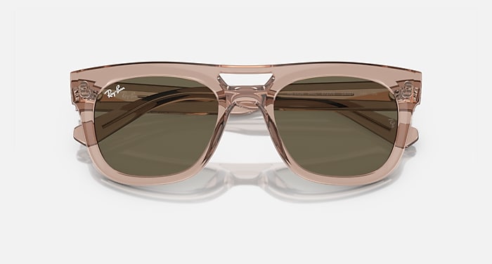 Ray-Ban Sunglasses Unisex Phil Bio-based - Transparent Light Brown Frame Brown Lenses 54-21