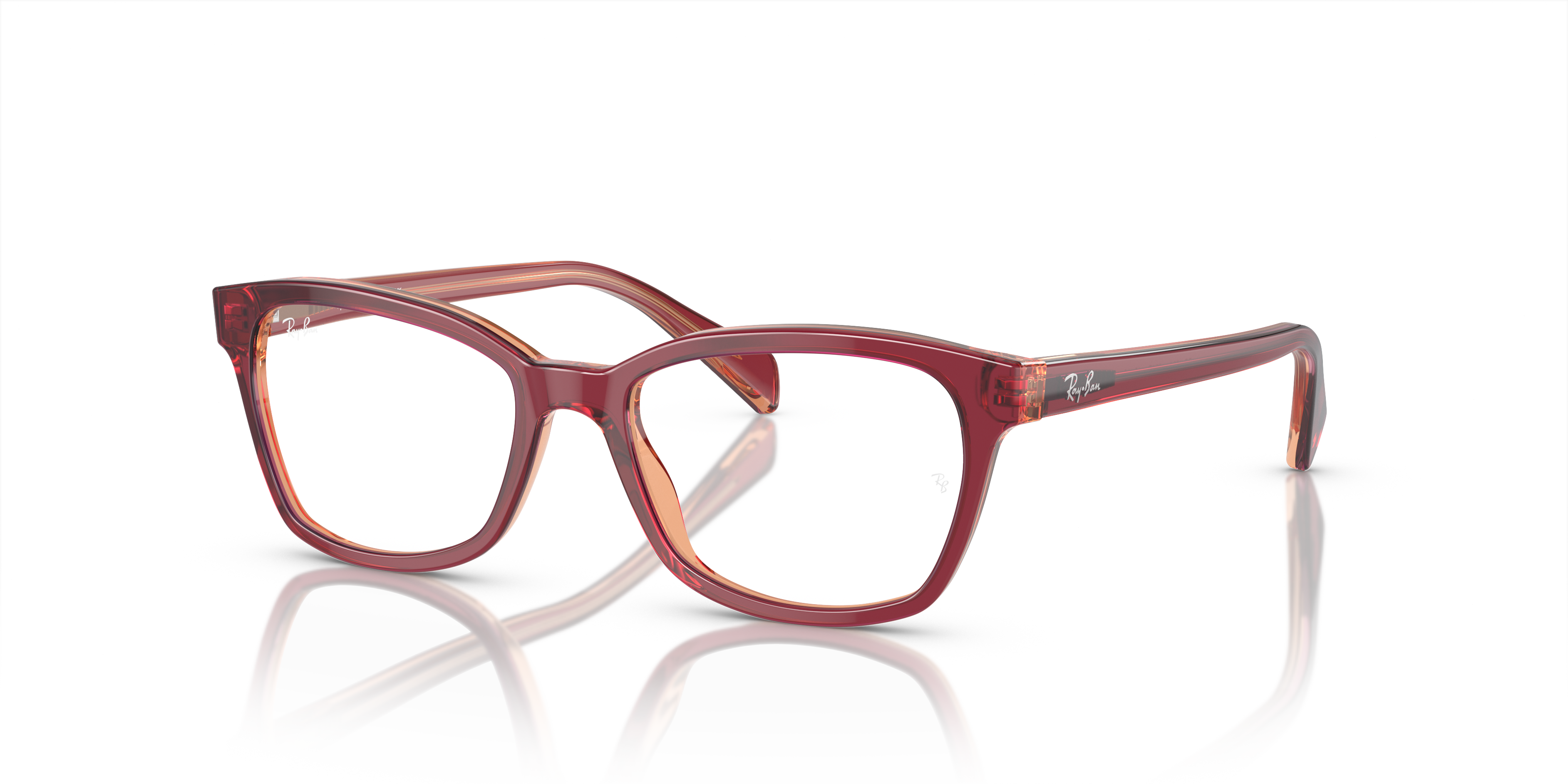 RB1591 OPTICS KIDS Polished Top Red & Violet & Orange Frame Demo Lens Lenses 48-16