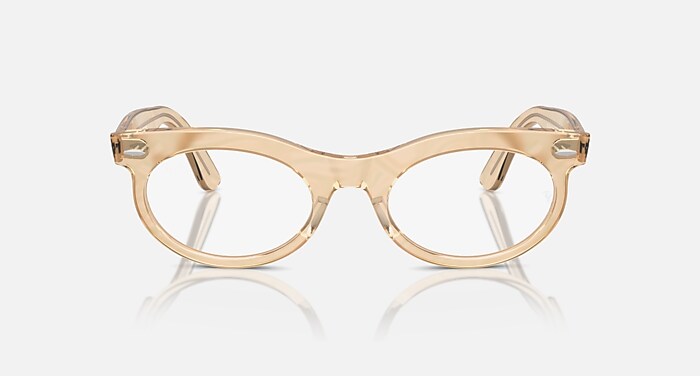 WAYFARER OVAL OPTICS CHANGE Eyeglasses with Photo Waves Brown