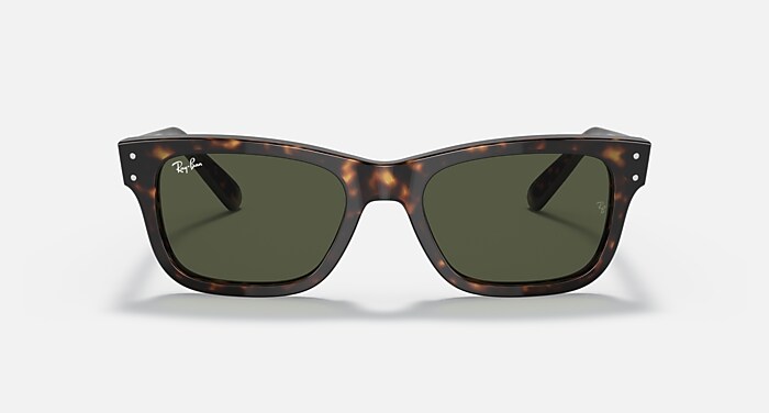 Ray-Ban Sunglasses Man Burbank - Havana Frame Green Lenses 55-20