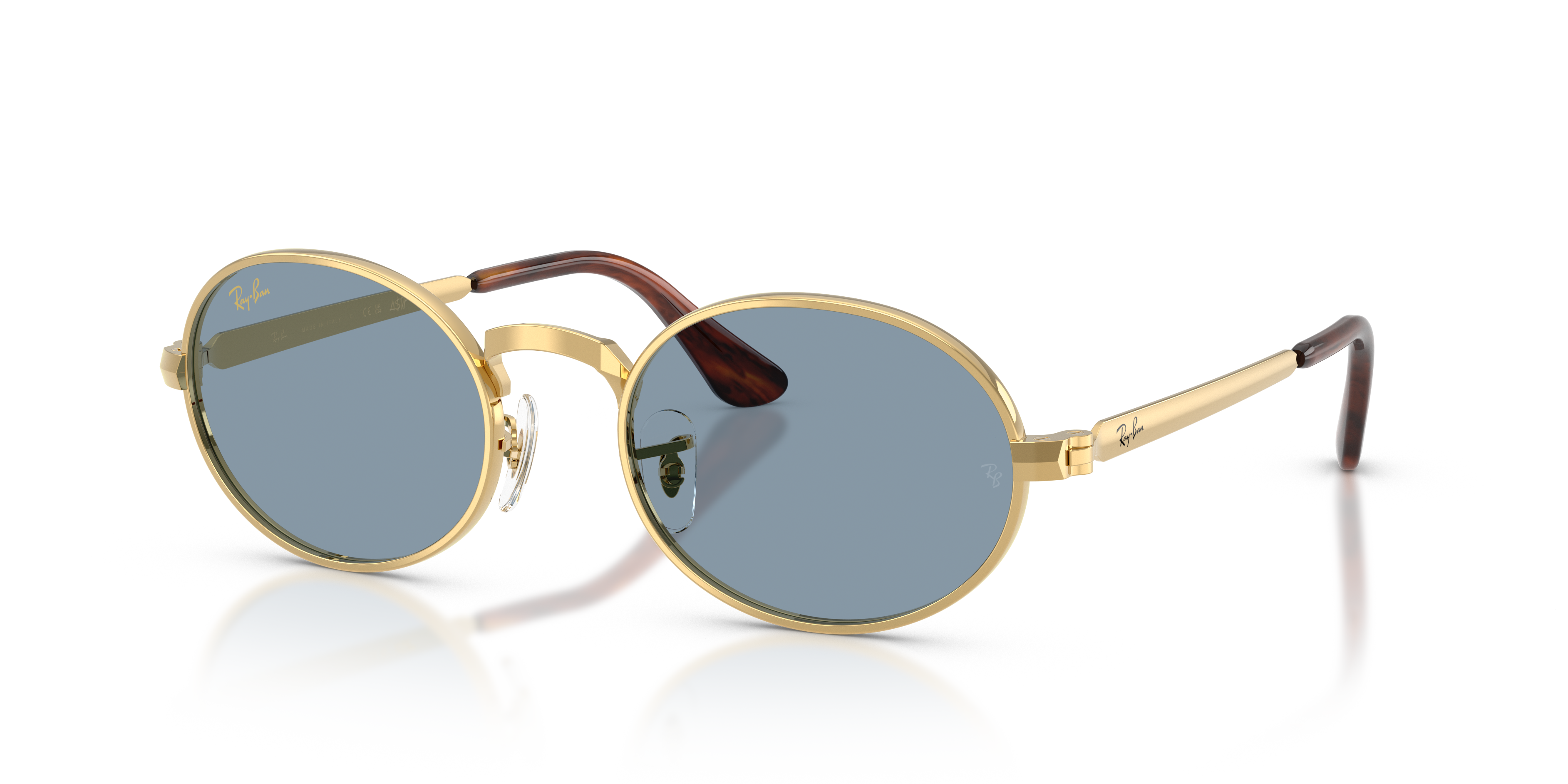 RB3931 BY A$AP ROCKY Polished Arista Gold Frame Blue Lenses 54-21