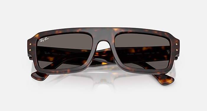 Ray-Ban Sunglasses Unisex Lukas Bio-based - Black Frame Green Lenses 53-20