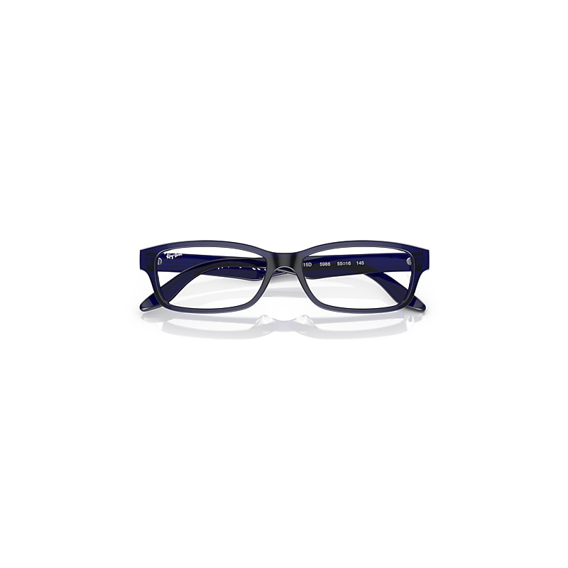 Ray-Ban Rb5415 Optics Eyeglasses Transparent Blue Frame Demo Lens Lenses Polarized 55-16