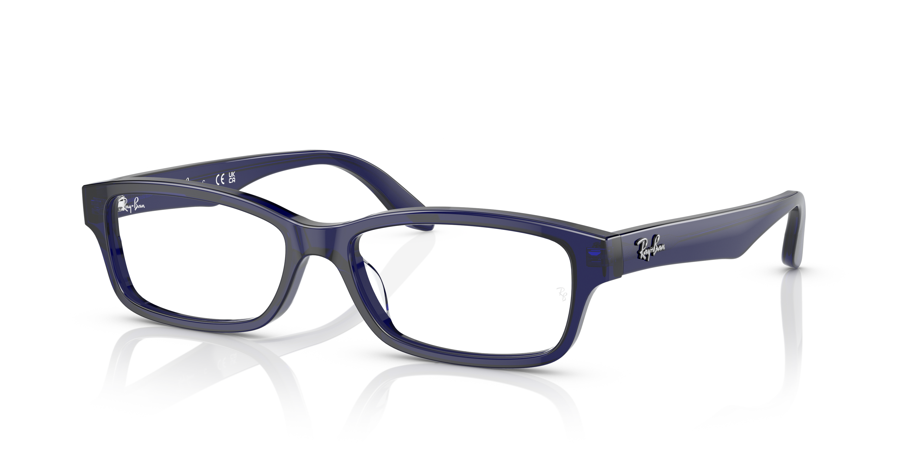 RB5415 OPTICS Polished Transparent Blue Frame Demo Lens Lenses 55-16