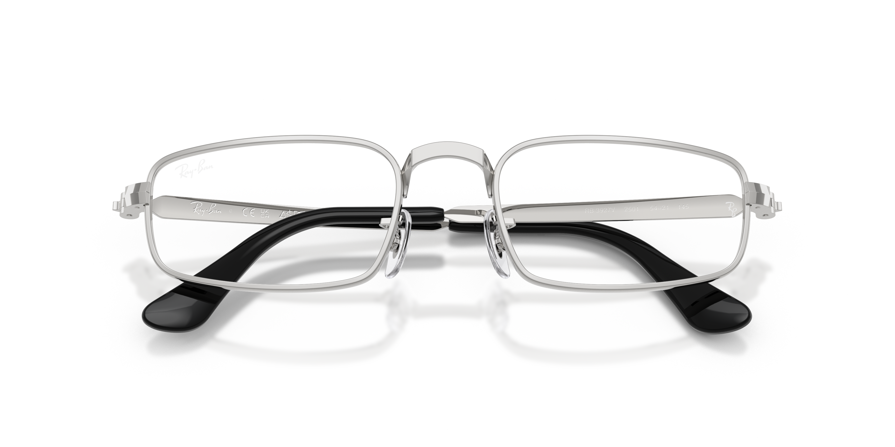 Ray-Ban Rb3927v Optics By Aap Rocky Eyeglasses Silver Frame Clear Lenses Polarized 52-21 222$