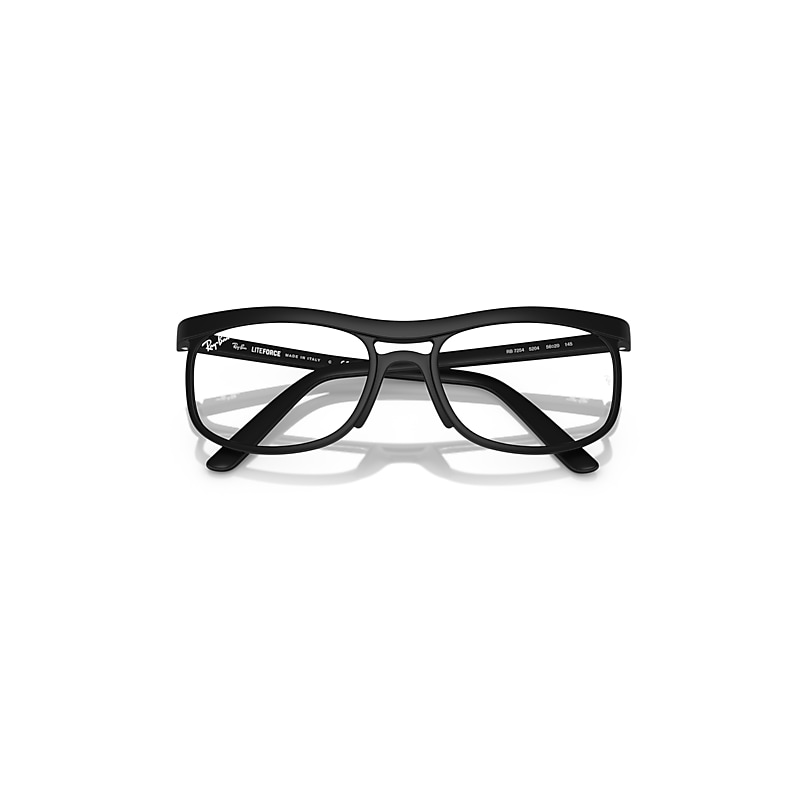 Ray Ban Rb7254 Optics Liteforce Eyeglasses Sand Black Frame Clear Lenses Polarized 56-20 In Sand Black