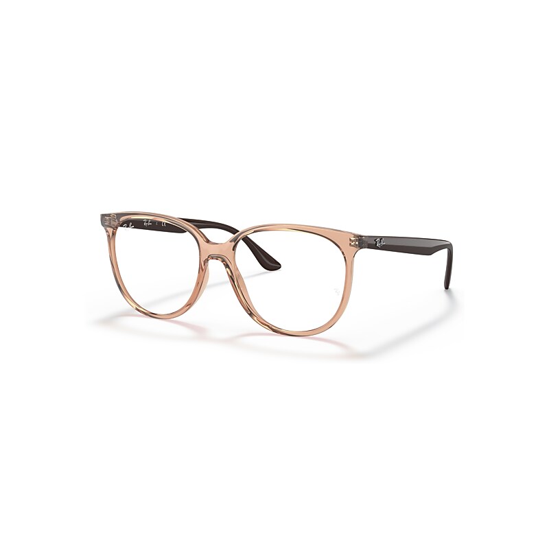 Ray-Ban Eyeglasses Woman Rb4378v Optics - Brown Frame Clear Lenses Polarized 52-16