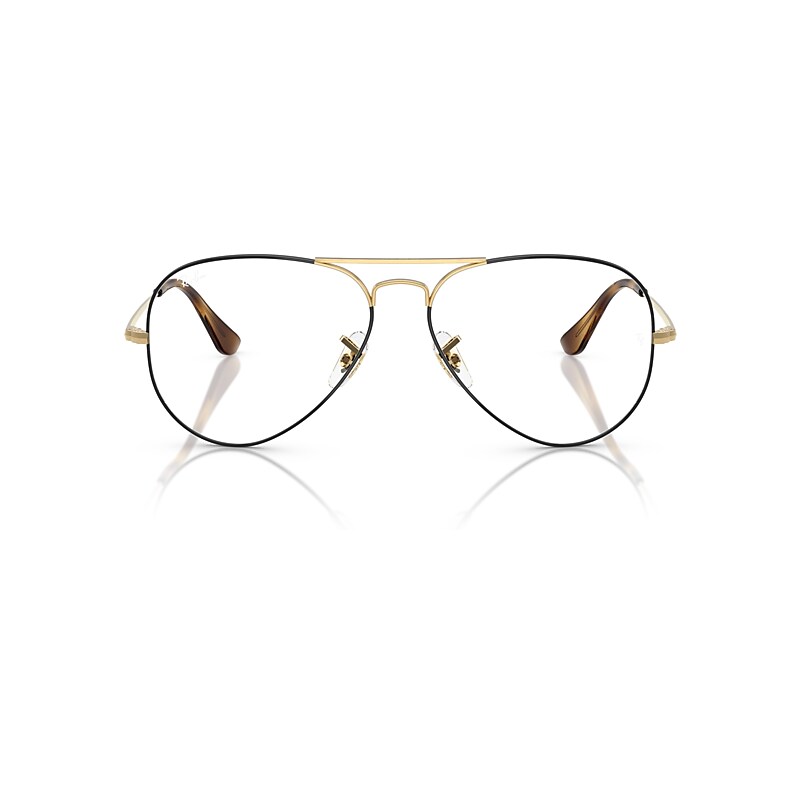 Ray Ban Aviator Optics Eyeglasses Arista Frame Clear Lenses Polarized 58-14 In Arista