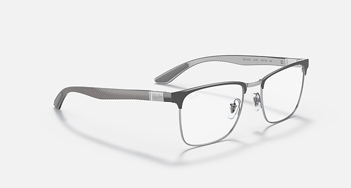 RB8421 OPTICS Eyeglasses with Grey On Silver Frame - RB8421