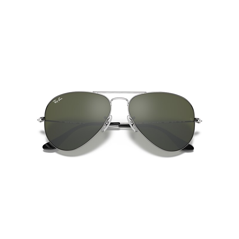 AVIATOR MIRROR Sunglasses in Silver and Grey - RB3025 | Ray  display picture 3