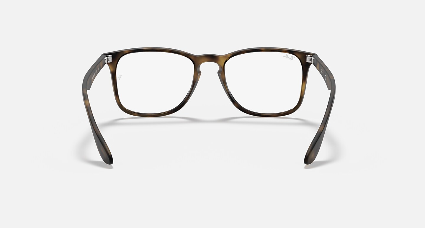 Ray-Ban Eyeglasses Unisex Rb7074 Optics Prescription - Black Frame Clear Lenses Polarized 52-18