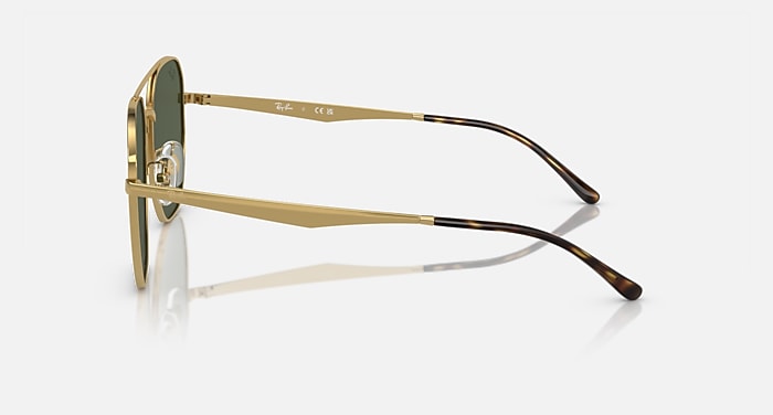 Ray-Ban Sunglasses Unisex Rb3724d - Arista Gold Frame Green Lenses 59-18