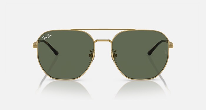 Ray-Ban Sunglasses Unisex Rb3724d - Arista Gold Frame Green Lenses 59-18