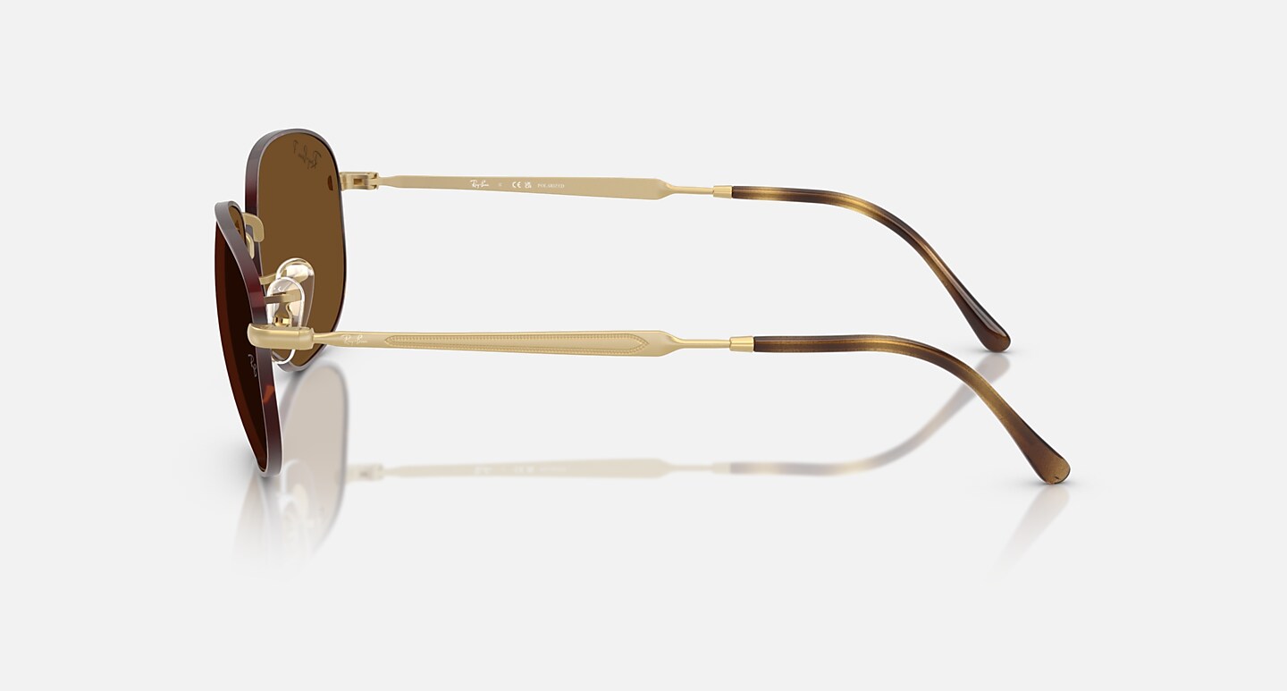 Ray-Ban Sunglasses Unisex Rb3754 - Matte Arista Gold Frame Brown Lenses 60-19 Polarized