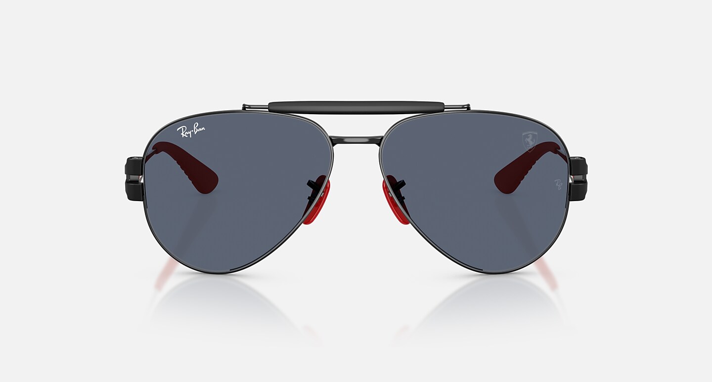 Ray-Ban Sunglasses Unisex Rb3762m Scuderia Ferrari Collection - Matte Black Frame Grey Lenses 58-14