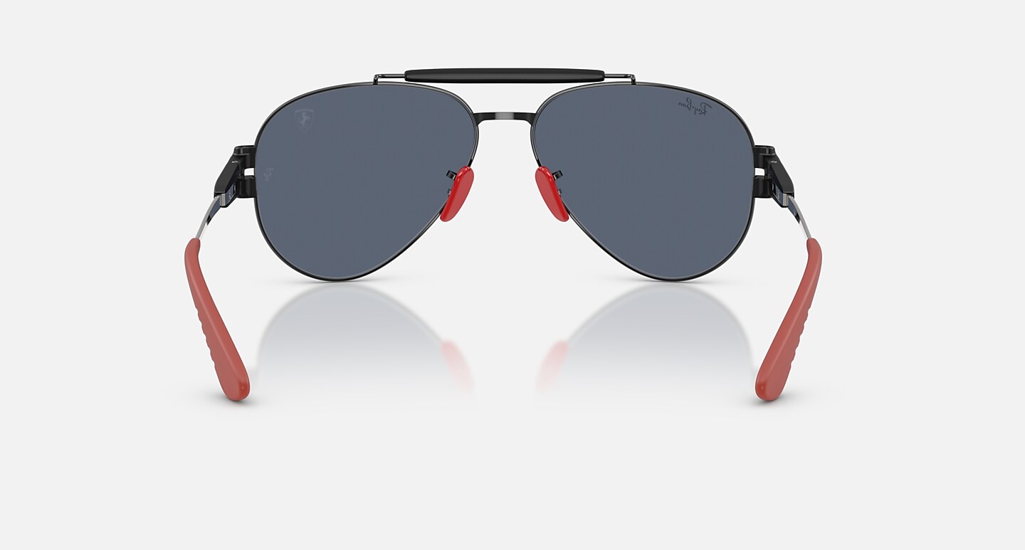 Ray-Ban Sunglasses Unisex Rb3762m Scuderia Ferrari Collection - Matte Black Frame Grey Lenses 58-14