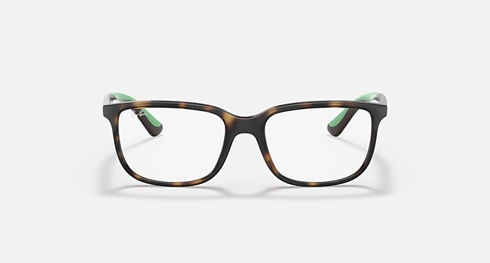 Ray-Ban Eyeglasses Children Rb1605 Optics Kids Prescription - Brown On Green Frame Clear Lenses 47-16 Polarized