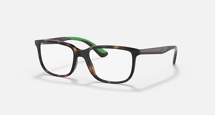 Ray-Ban Eyeglasses Children Rb1605 Optics Kids Prescription - Brown On Green Frame Clear Lenses 47-16 Polarized