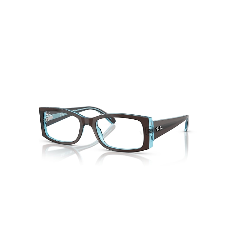 Ray Ban Miriam Optics Braun Auf Transparent Blau Fassung Klar Glas Polarisiert 54-19 In Braun Auf Transparent Blau