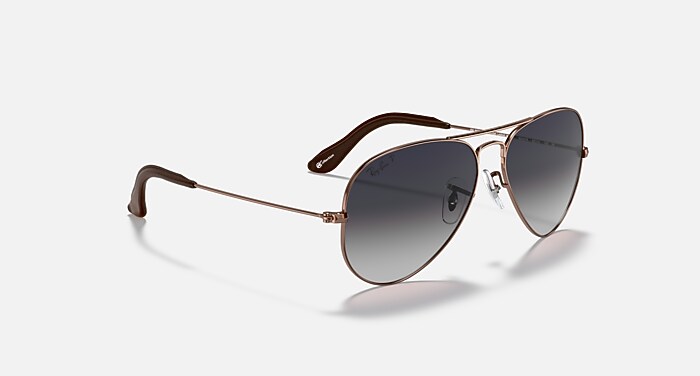 AVIATOR @COLLECTION Sunglasses in Copper and Polarized Blue  display picture 1
