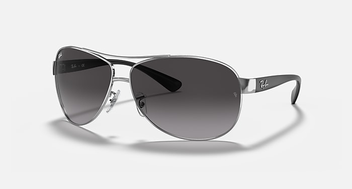 RB3386 Sunglasses in Silver and Light Grey Gradient Dark Grey  