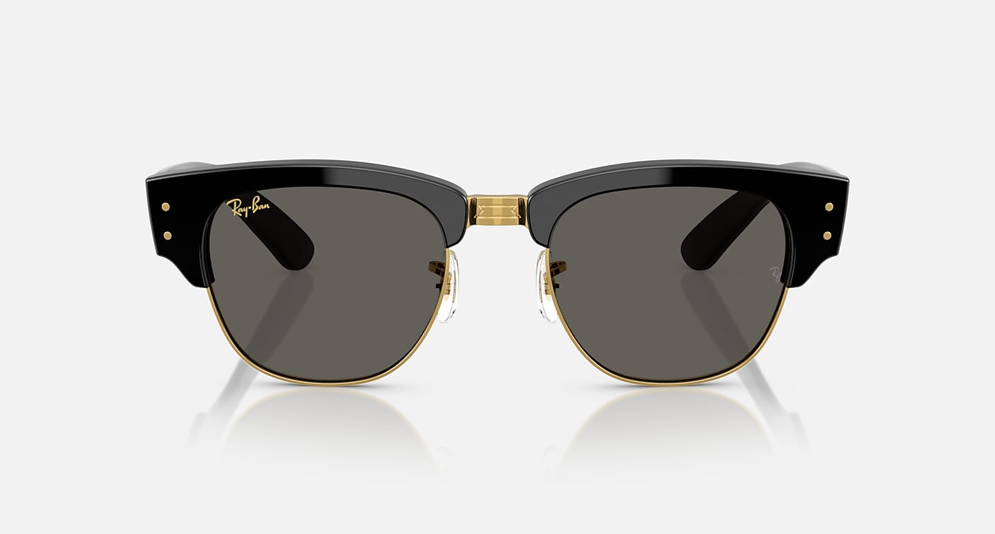 Ray-Ban A$AP Rocky Sunglasses Unisex Mega Clubmaster Blacked Out Collection - Black Frame Grey Lenses 50-21