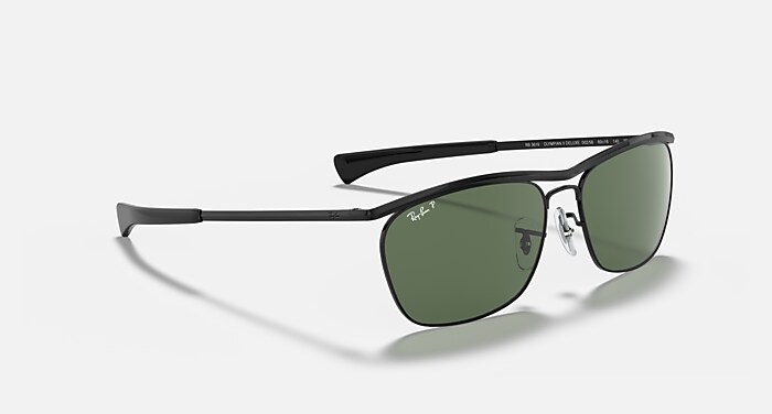 OLYMPIAN II DELUXE Sunglasses in Black and G-15 Green - RB3619  