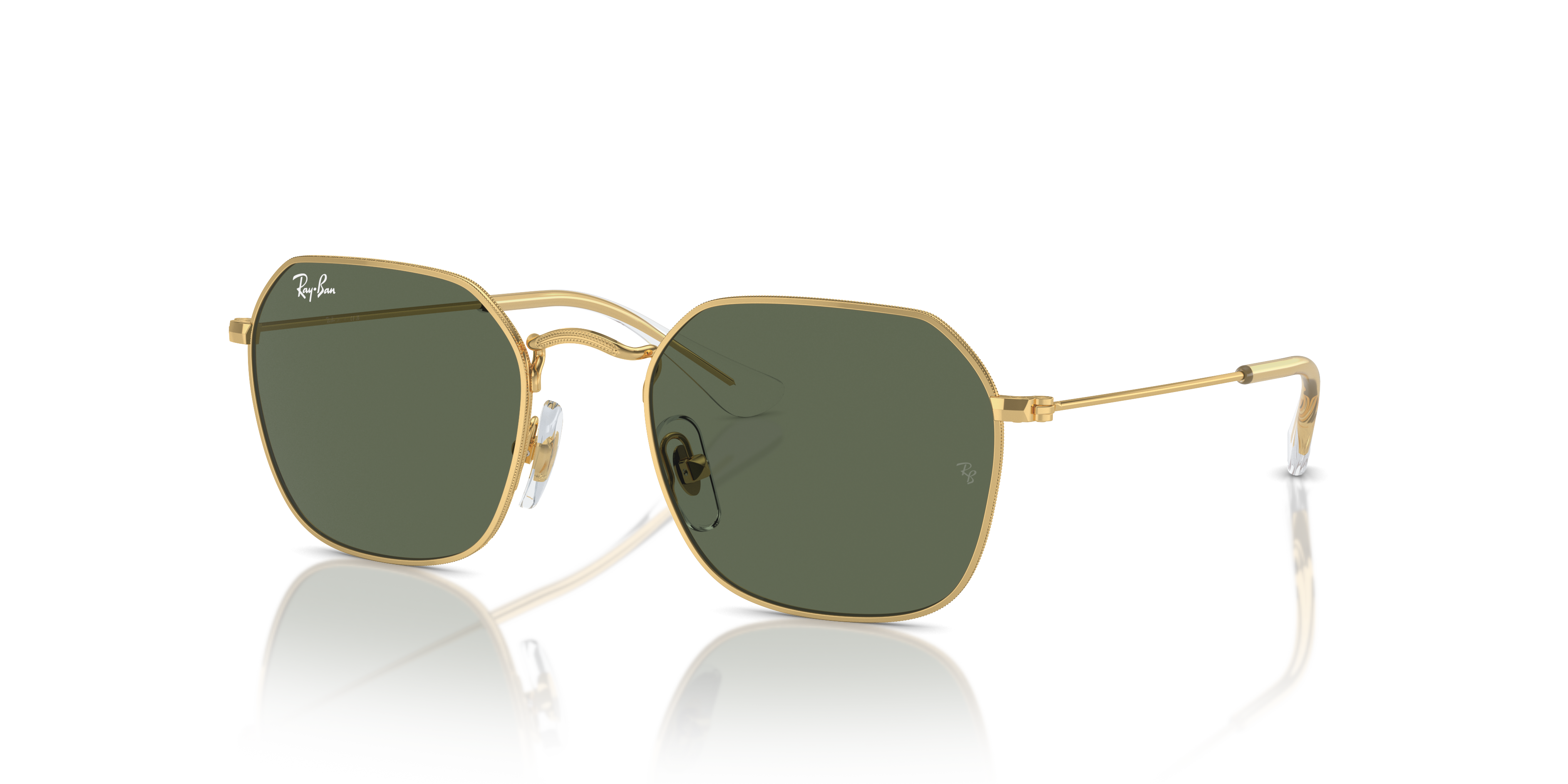 RB9594S KIDS Polished Arista Gold Frame Dark Green Lenses 49-19