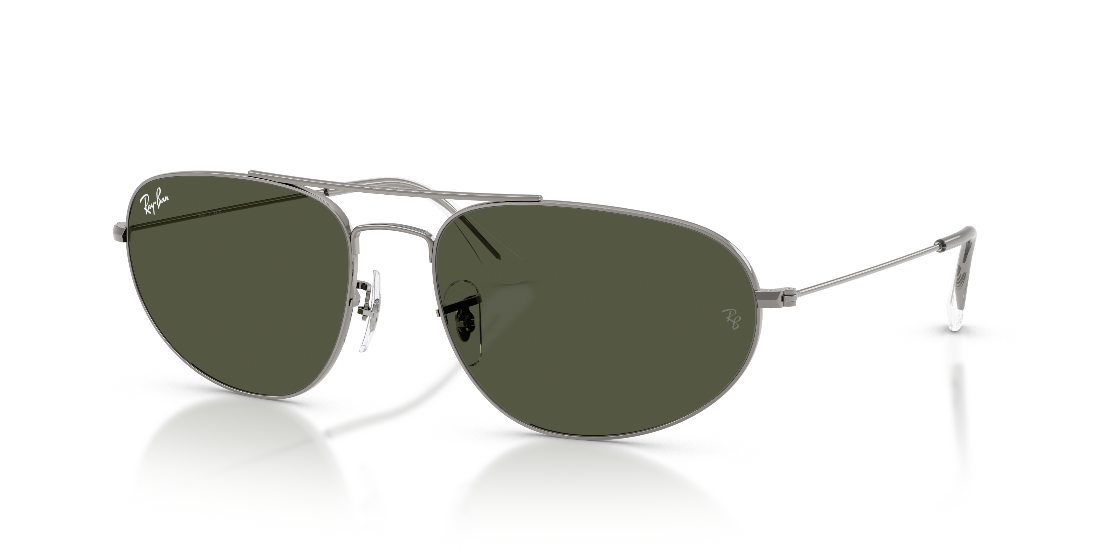 Ray-Ban Sonnenbrillen Explorer Iv - Gunmetal Rahmen Grün Glas 62-18