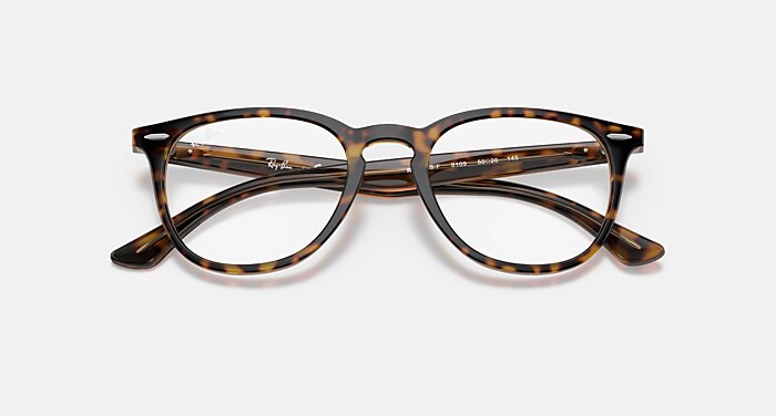 RB7159 OPTICS Eyeglasses with Havana On Transparent Brown