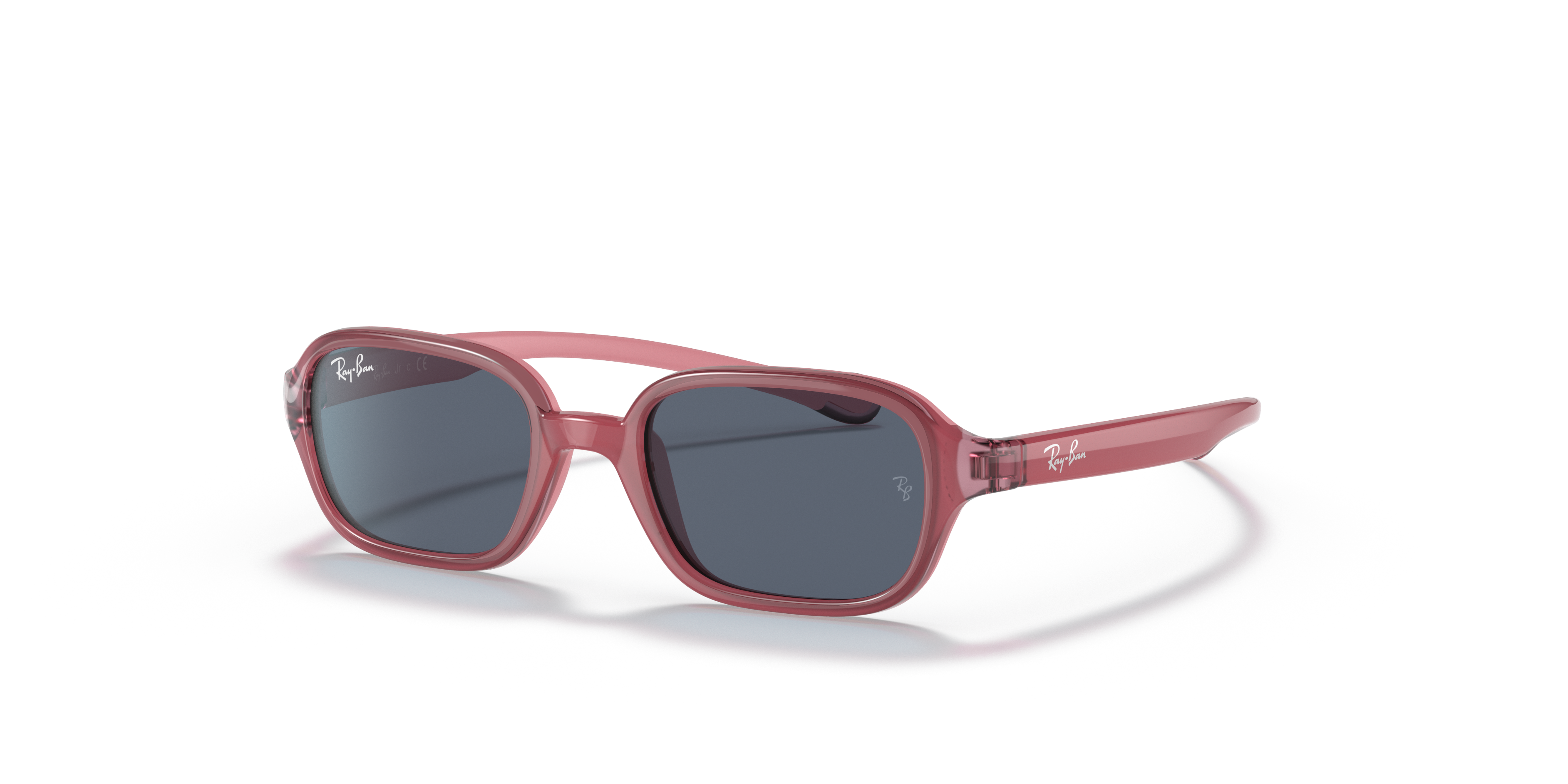 RB9074S KIDS Polished Fuxia On Pink Frame Dark Grey Lenses 41-16