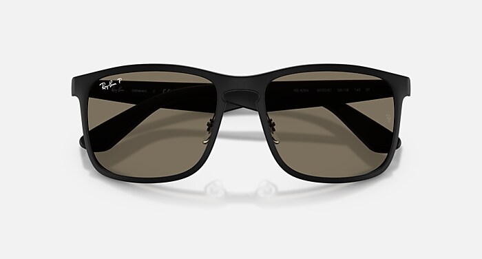 RB4264 CHROMANCE Sunglasses in Matte Black and Grey Chromance