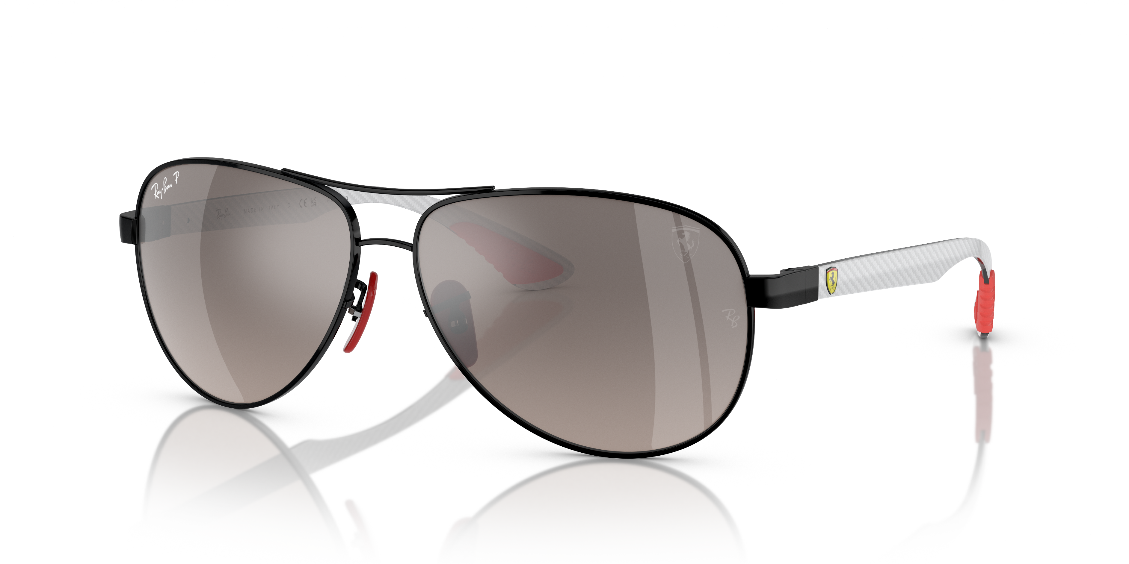 RB8331M SCUDERIA FERRARI COLLECTION Polished Black Frame Grey Lenses 61-13