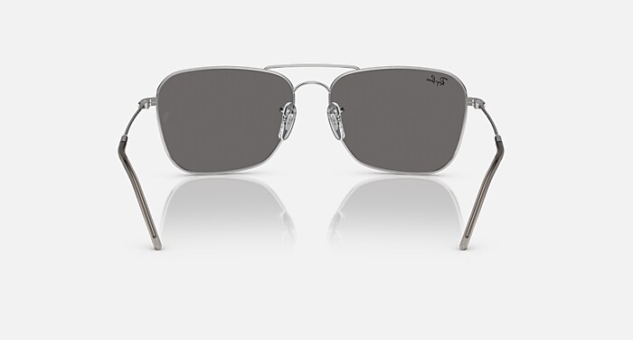 Ray-Ban Sunglasses Unisex Caravan Reverse - Silver Frame Silver Lenses 58-15