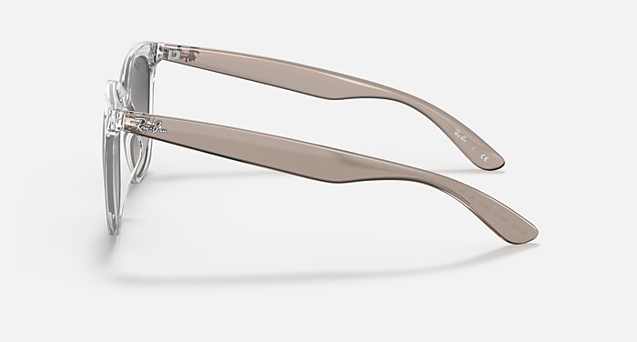 Ray-Ban Sunglasses Unisex Rb4379d - Transparent Grey Frame Grey Lenses 55-19