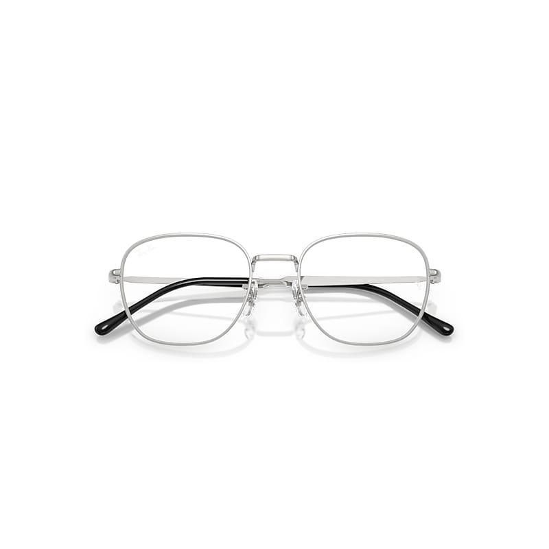 Ray Ban Rb6534 Optics Eyeglasses Silver Frame Clear Lenses Polarized 51-19 In Silver