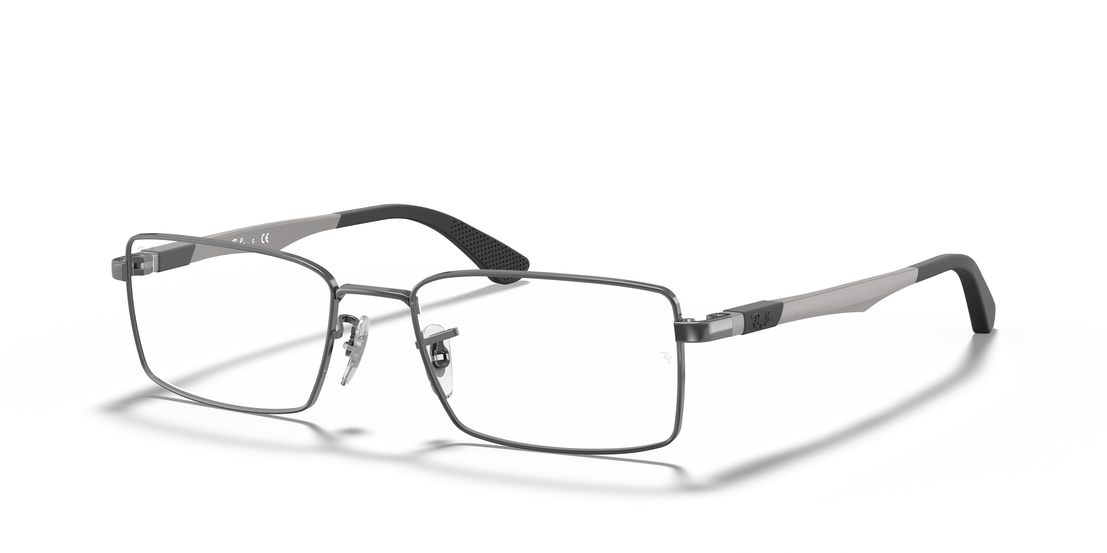 RB6275 OPTICS Polished Gunmetal Frame Clear Lenses 54-17