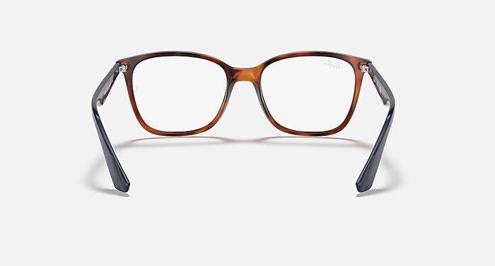 Ray-Ban Eyeglasses Unisex Rb7066 Optics Prescription - Dark Brown Frame Clear Lenses 52-17 Polarized
