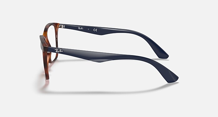 Ray-Ban Eyeglasses Unisex Rb7066 Optics Prescription - Dark Brown Frame Clear Lenses 52-17 Polarized