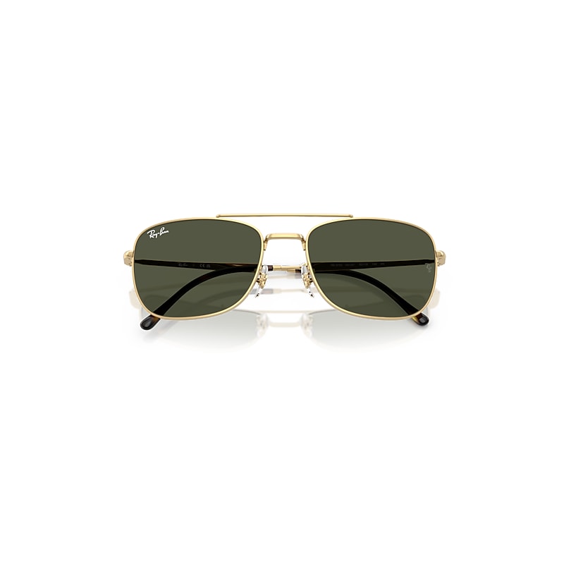 Ray Ban Rb3755 Sunglasses Arista Gold Frame Green Lenses 62-19 In Arista Gold