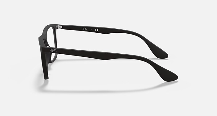 Ray-Ban Eyeglasses Unisex Rb7074 Optics Prescription - Black Frame Clear Lenses Polarized 52-18