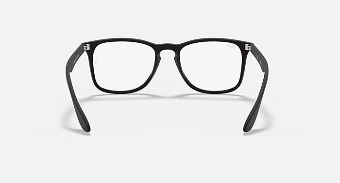 Ray-Ban Eyeglasses Unisex Rb7074 Optics Prescription - Black Frame Clear Lenses Polarized 52-18