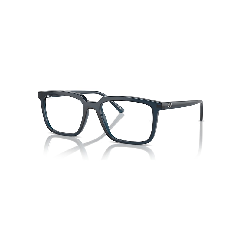 Ray-Ban Eyeglasses  Alain Optics - Opal Dark Blue Frame Clear Lenses Polarized 54-18, RX7239