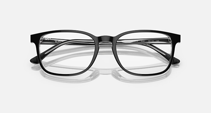 Ray-Ban Eyeglasses Unisex Rb5418 Optics - Black Frame Clear Lenses 54-19 polarized