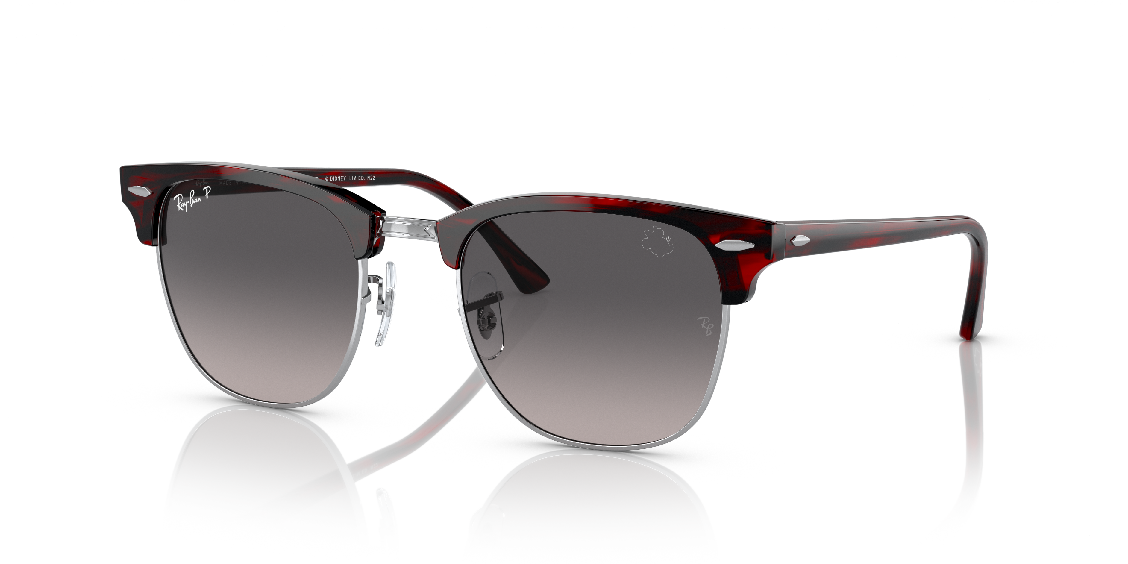 RB3016 CLUBMASTER DISNEY MINNIE MOUSE Polished Red Havana Frame Grey Lenses 51-21