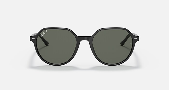 Ray-Ban Sunglasses Unisex Thalia - Black Frame Green Lenses Polarized 53-18
