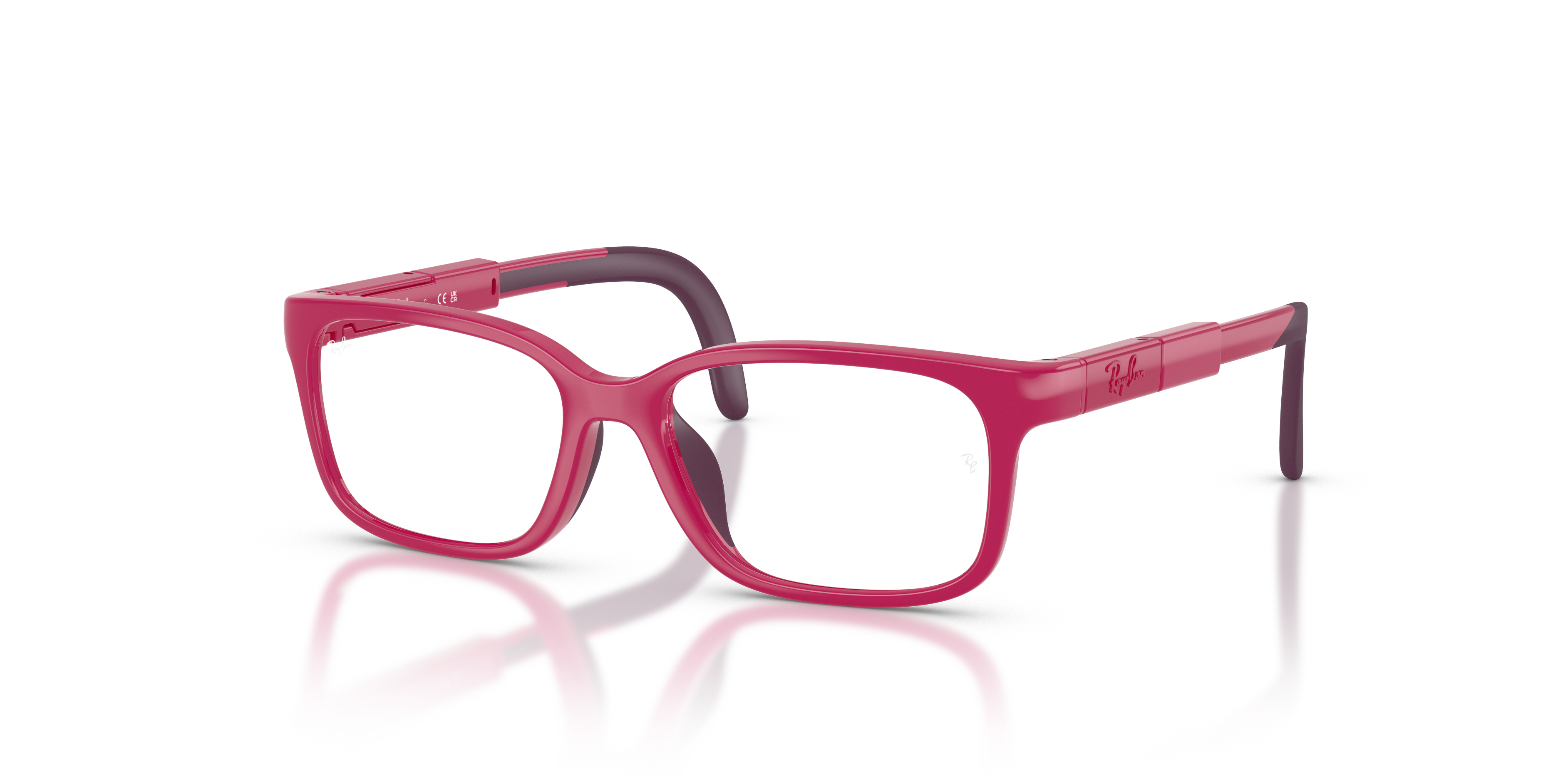 RBA1980 OPTICS KIDS BIO-BASED Polished Purple & Violet Frame Clear Lenses 45-14