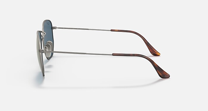 Ray-Ban Sunglasses Unisex Hexagonal Titanium - Gold Frame Green Lenses 51-21 Polarized