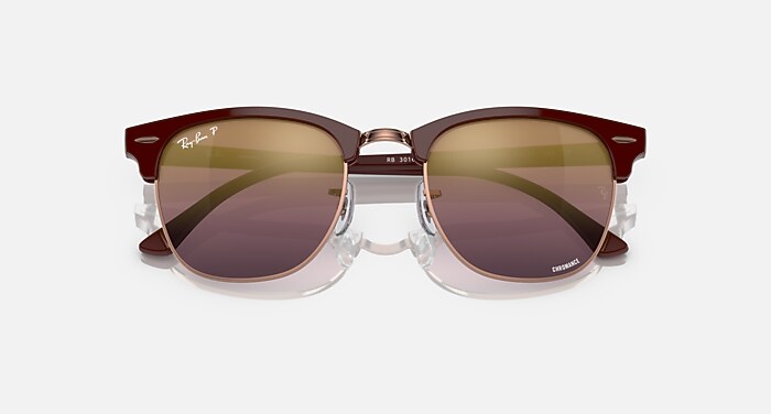 Ray-Ban Clubmaster サングラス ブラウン/ゴールド Sunglasses Ray-Ban RB3016 Clubmaster Classic | Free Shipping